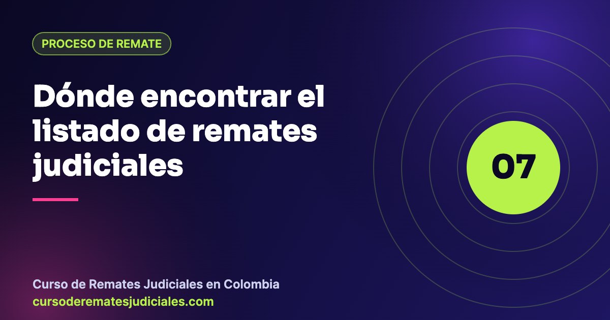 Listado de remates judiciales en Colombia: avisos en Bogotá, Medellín, Cali y Barranquilla